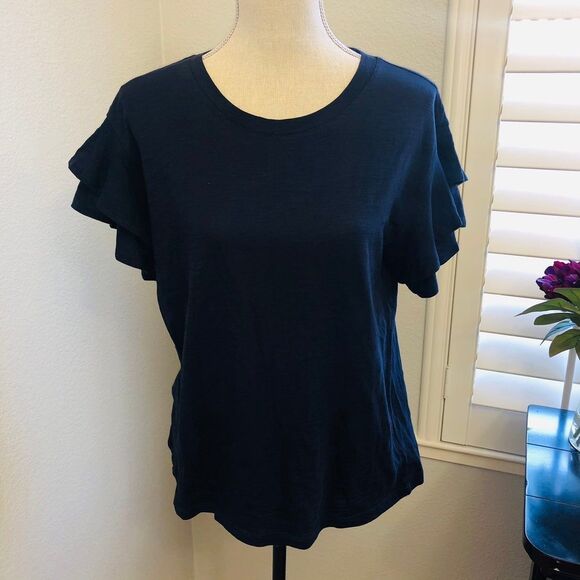 NWT DG2 by Diane Gilman Ruffle Sleeve - Picture 1 of 8